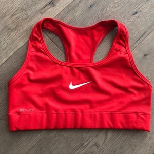 Nike red sports bra